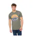 T-shirt Moules Homme Olive Crosshatch-2