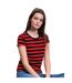 T-shirt Femme Noir Rouge Mantis-1
