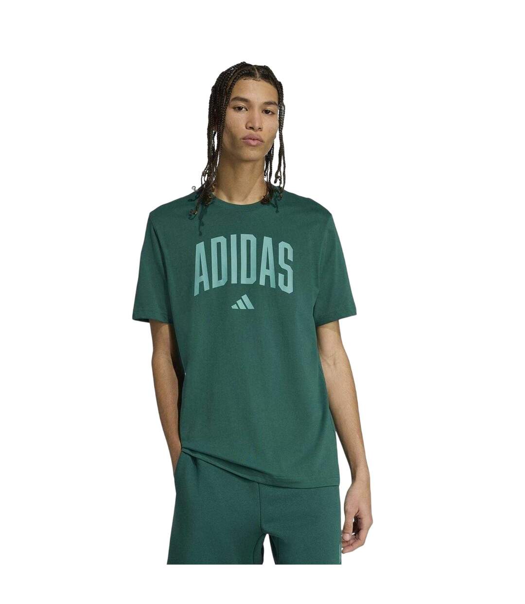 T-shirt Motif/style Logo Homme Vert Adidas-1