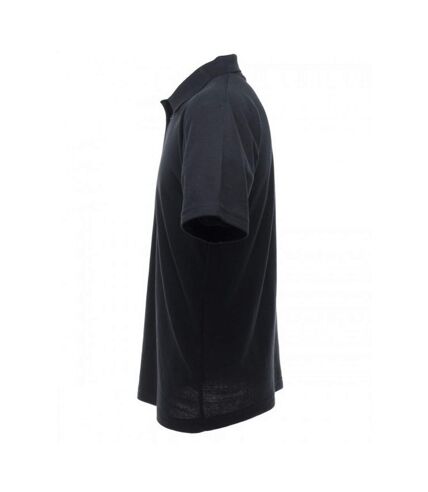 UCC 50/50 Mens Plain Piqué Short Sleeve Polo Shirt (Black) - UTBC1194