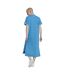 Robe T-shirt Motif/style À Col Femme Bleu Adidas-3