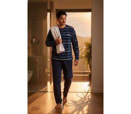 Pyjama Homme Hiver Polaire Doux ADVENTURE J2565