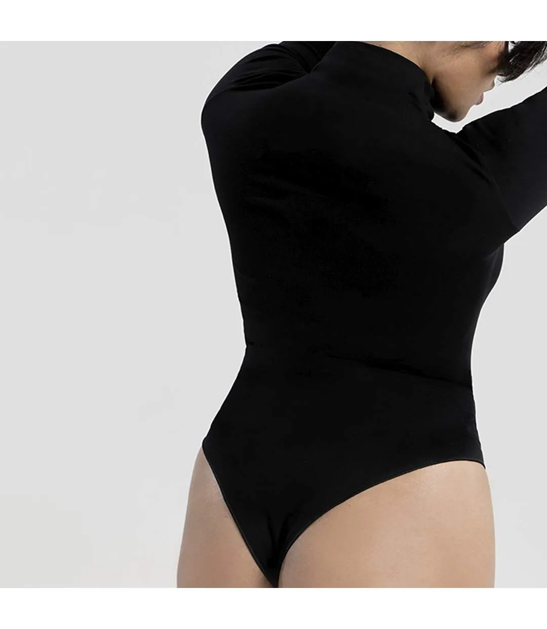 Ladies Essentials Turtle Neck Bodysuit Sculpting Recycled Stretch Fit-5