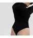 Ladies Essentials Turtle Neck Bodysuit Sculpting Recycled Stretch Fit-5