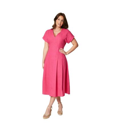 Robe mi-longue femme rose Principles