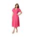 Robe mi-longue femme rose Principles