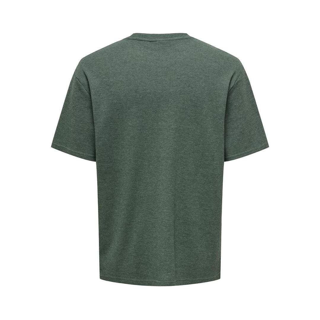 T-shirt Vert Homme Only & Sons Waffle - L-2