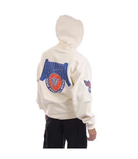 Mens Oakland Relaxed Fit Hoodie Ecru Avirex