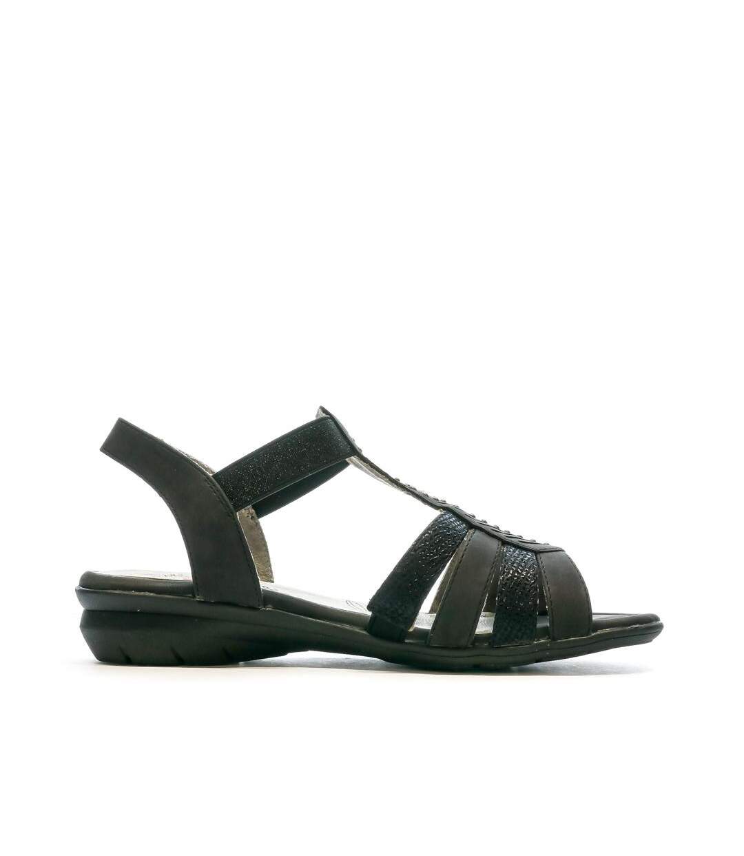 Sandales noir femme relife jolivia-2