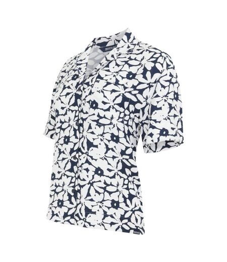 Womens/ladies Salise Large Floral Lightweight Shirt Navy White Regatta