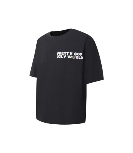 T-shirt Homme Noir Pretty Boy Ugly World