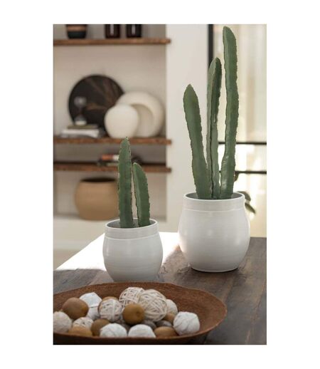 Plante Artificielle en Pot Cactus 81cm Vert