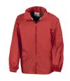 Result Mens Lightweight Windcheater in a Bag Showerproof Windproof Jacket (Concealed Hood) (Red) - UTBC938