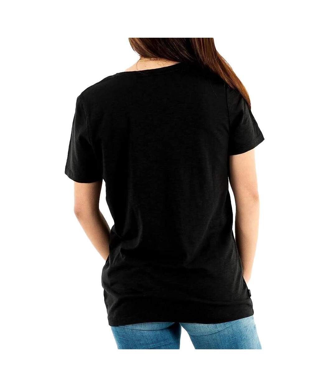 T-shirt Noir Femme Superdry Pocket V - 34-2