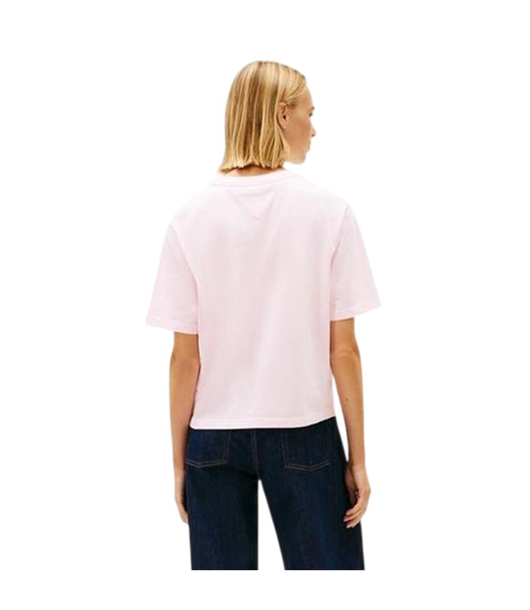T-shirt Motif/style Logo Brodé Femme Rose Clair Tommy Jeans-3