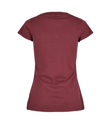 Build Your Brand Womens/Ladies Basic T-Shirt (Cherry) - UTRW8509