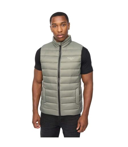 Mens Gattering Mve Quilted Gilet Sage Crosshatch