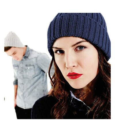 Beechfield Unisex Chunky Ribbed Winter Beanie Hat (Oxford Navy) - UTRW4093