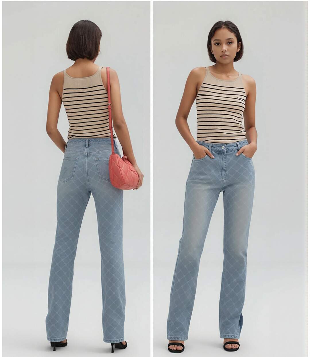 Jean femme taille haute - Régular - Look décontracté-2