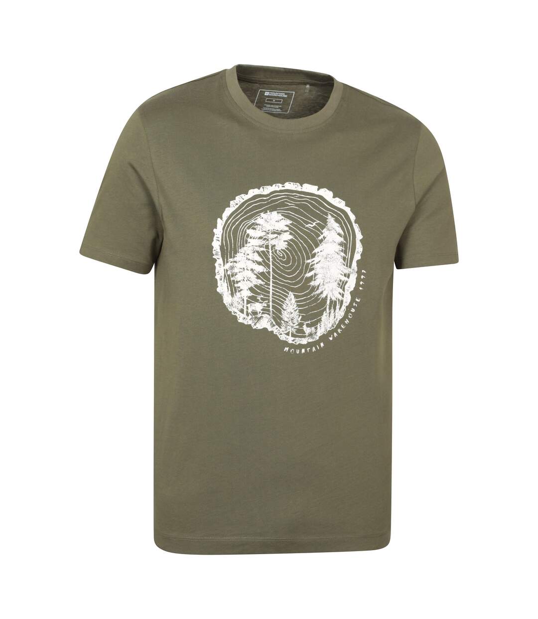 T-shirt off the beaten track homme vert kaki Mountain Warehouse-3