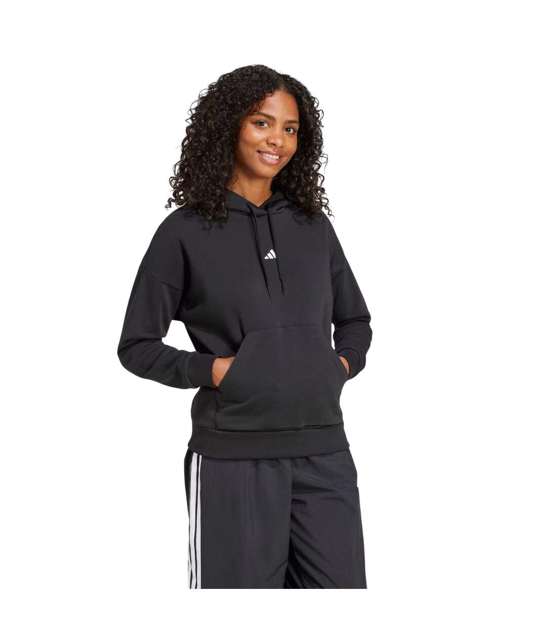 Sweat À Capuche Avec Cordons Femme Noir Blanc Adidas-4