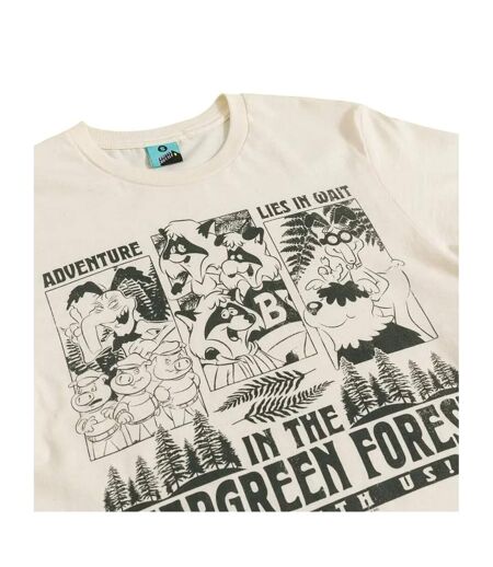 T-shirt Adventure Lies In Wait Adulte Blanc Blanc Cassé The Raccoons