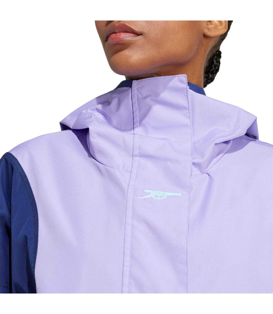 Womens/ladies Arsenal Fc Windbreaker Light Purple Adidas-4