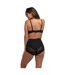 Womens/ladies Brigette Mid Rise Shaping Briefs Black Dorina-3