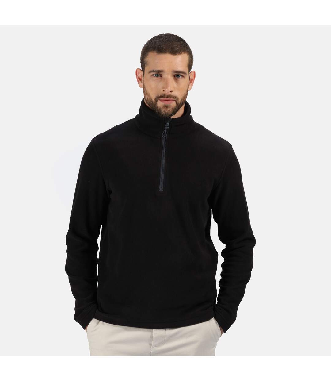 Regatta Mens Honestly Made Recycled Half Zip Fleece (Black) - UTPC4284