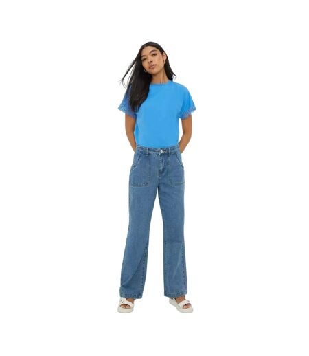 Dorothy Perkins Womens/Ladies Patch Pocket Straight Leg Jeans (Mid Wash) - UTDP3252