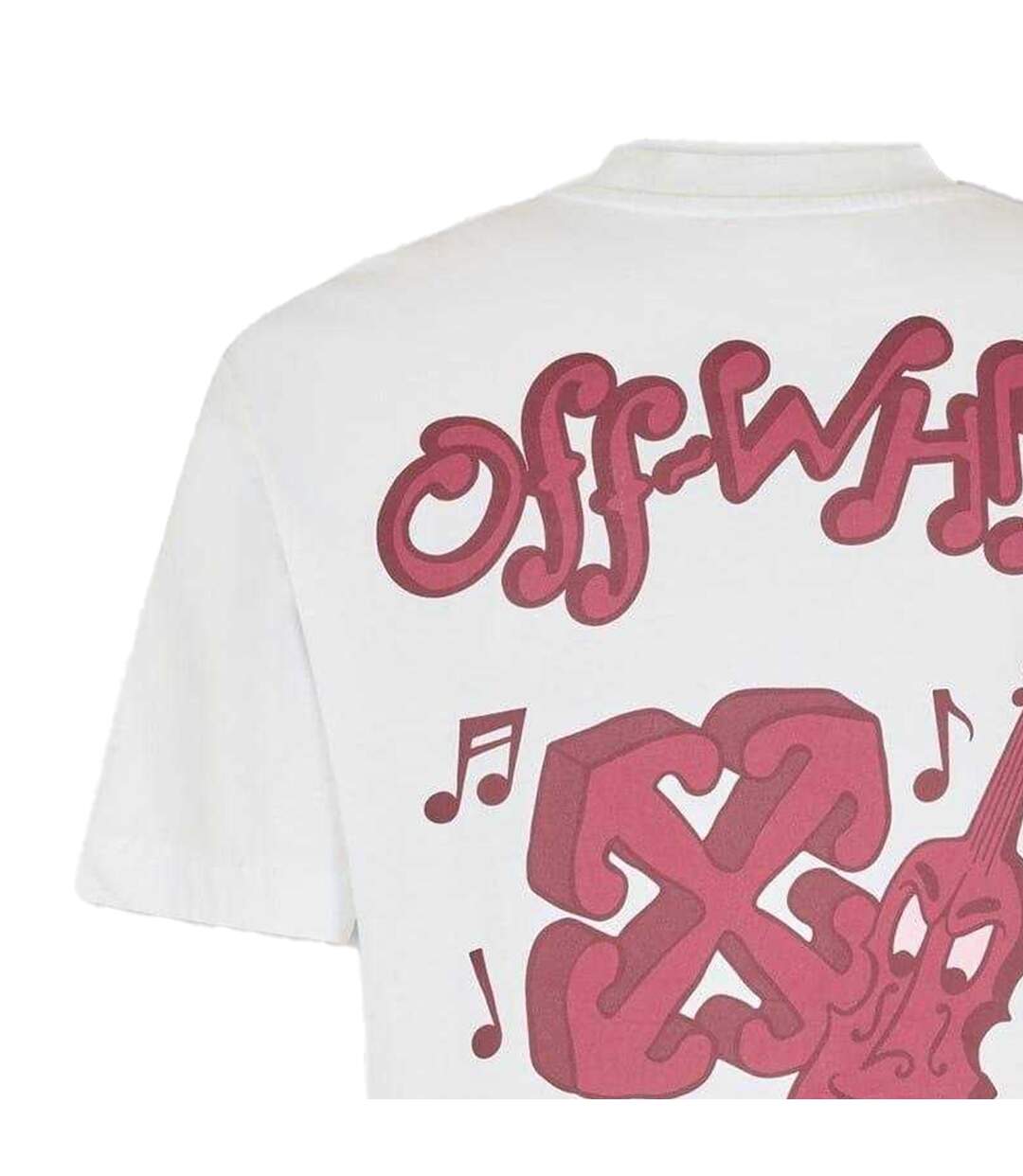 T-shirt Motif/style Imprimé Graphique Homme Blanc Rouge Off White-3