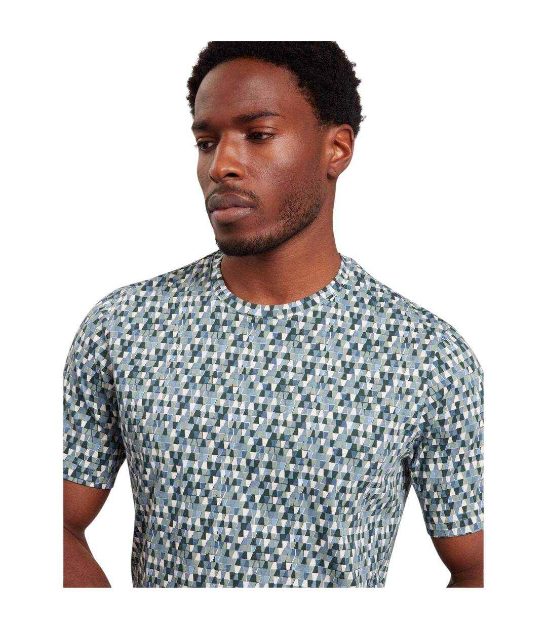 T-shirt Motif/style Géométrie Abstraite Homme Bleu Ciel Ted Baker-4