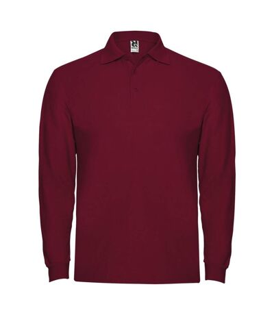 Roly Mens Estrella Long-Sleeved Polo Shirt (Garnet)