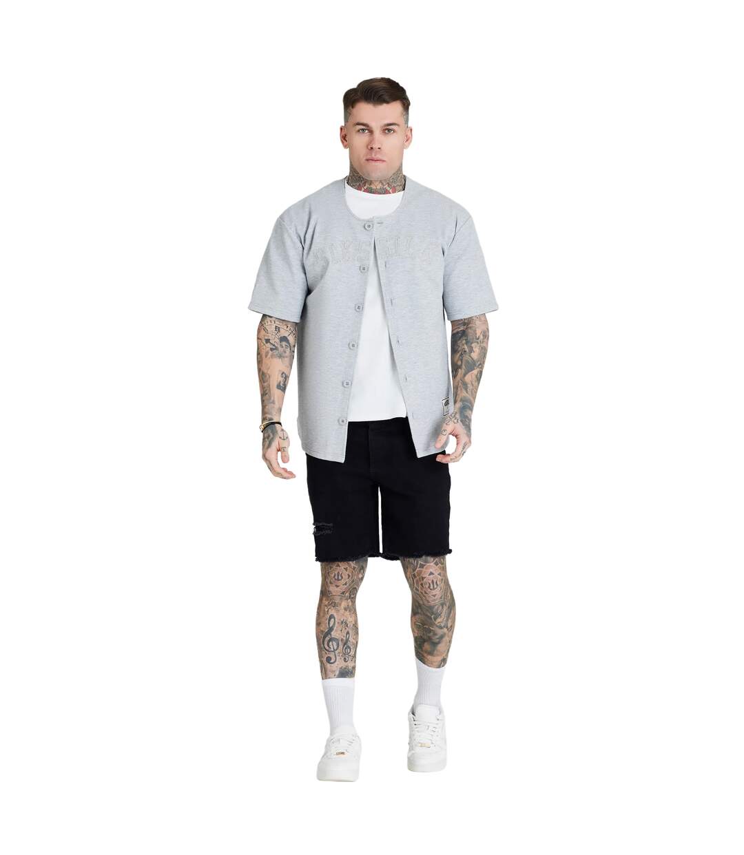 Maillot homme gris chiné SikSilk-4