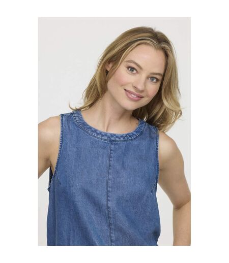 Blouse sans manches tencel cropped AJUN
