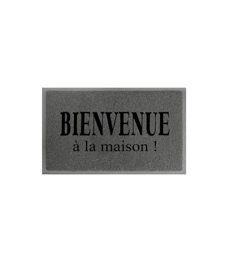 Tapis d'Entrée Maison 45x75cm Gris & Noir