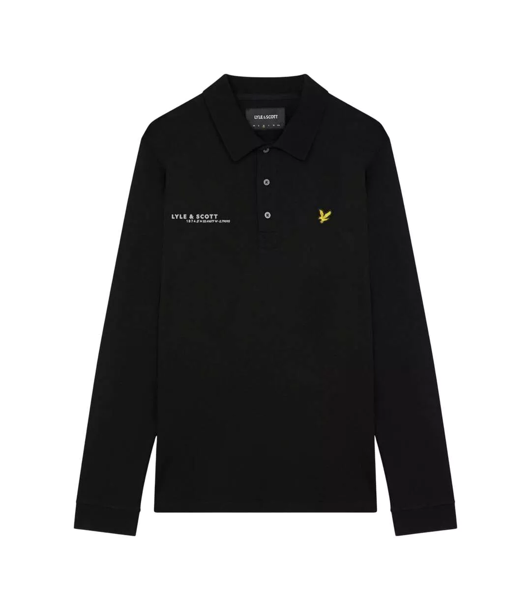 Polo Manches Longues Style Imprimé Co-ordinate Homme Noir Lyle & Scott-2