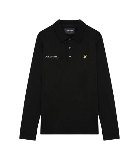 Polo Manches Longues Style Imprimé Co-ordinate Homme Noir Lyle & Scott
