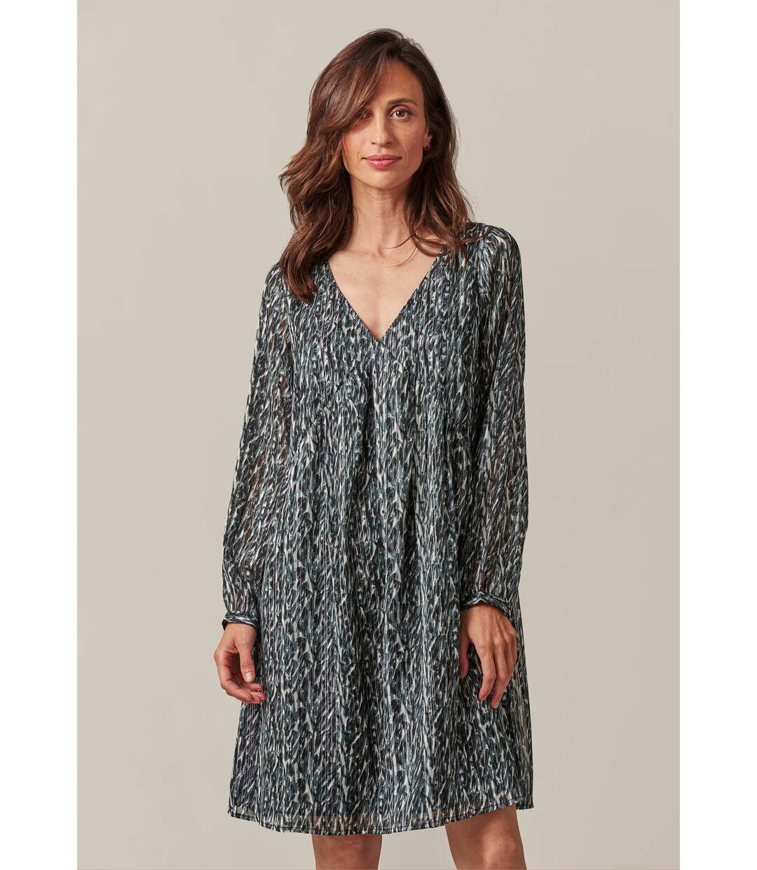 Robe fluide à motif léopard pour femme ABRIELLE-2