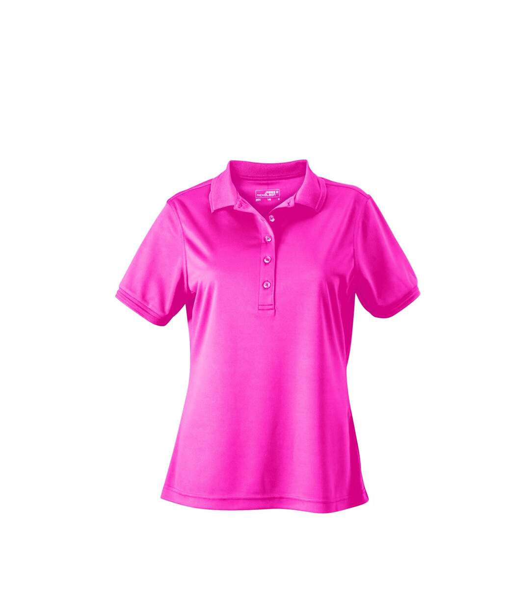 Polo micro-polyester FEMME JN574 - rose-1