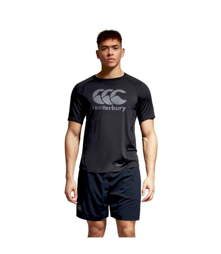 Mens Big Logo Super Light T-shirt Black Gunmetal Grey Canterbury