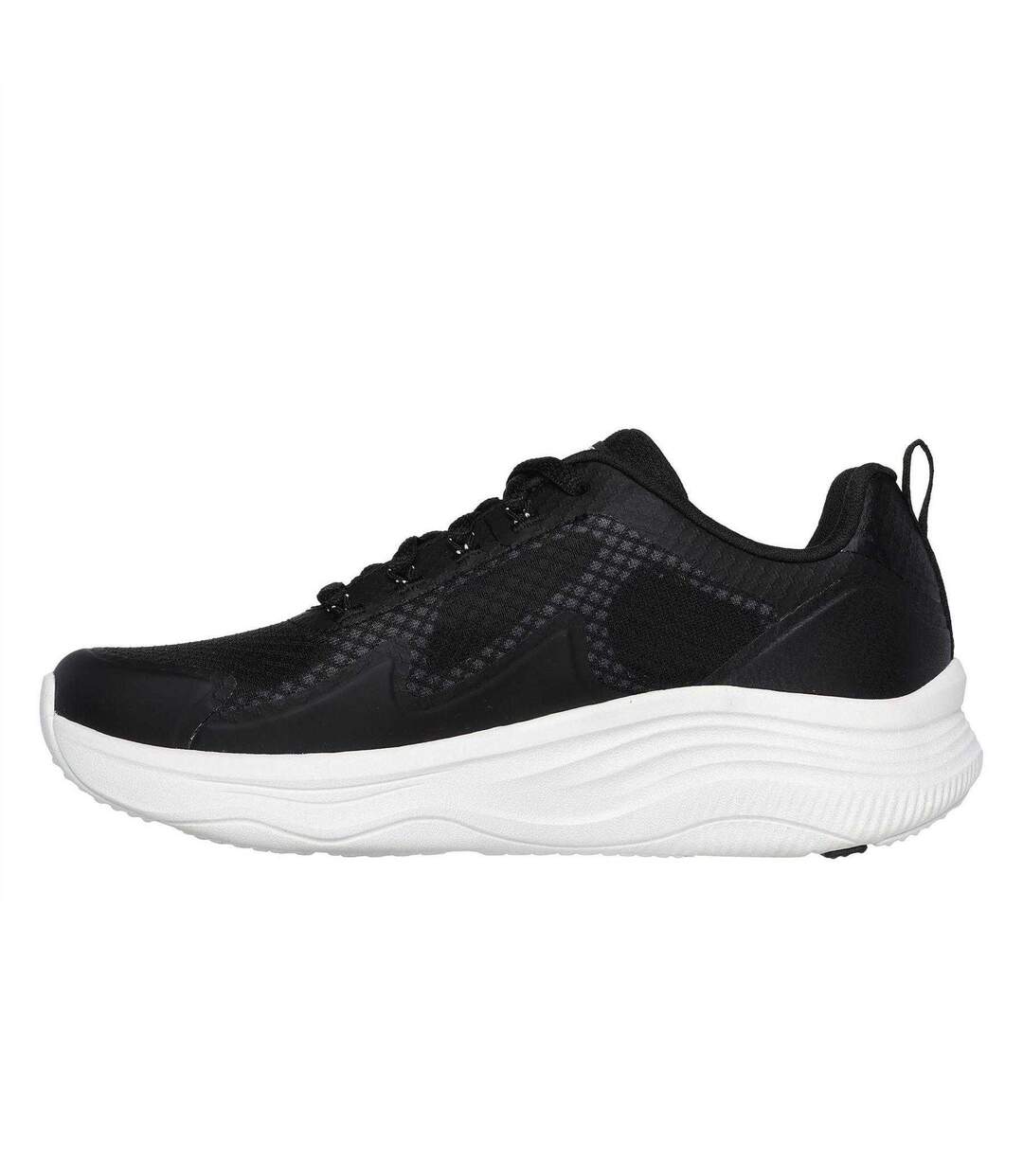 Womens/ladies D´lux Fitness Running Trainers Black White Skechers-2