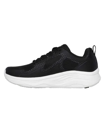 Womens/ladies D´lux Fitness Running Trainers Black White Skechers