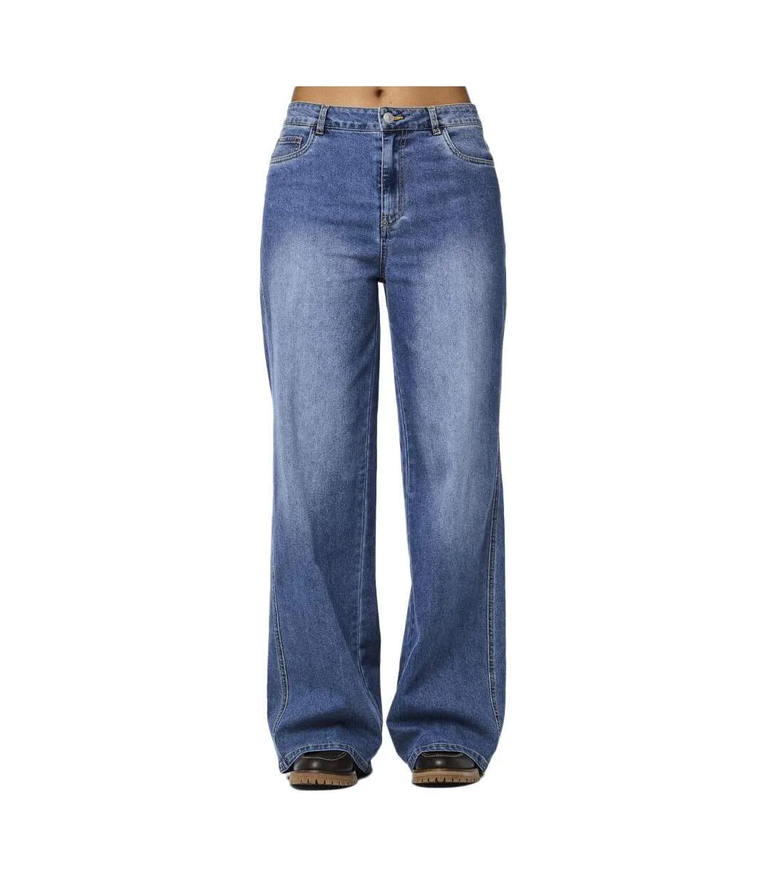 Jean loose bleu femme pieces femma-1