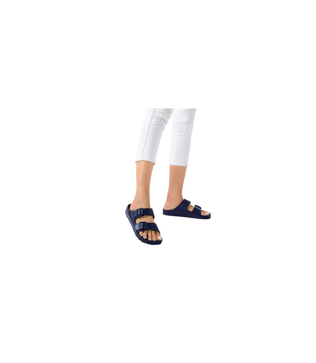 Womens/ladies Sundreamer Sliders Midnight Blue Holster-1