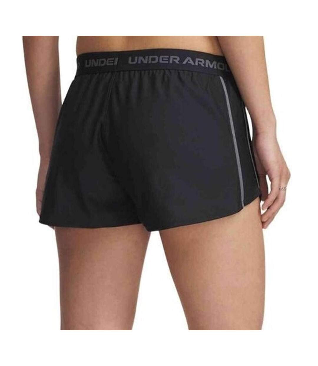 Short de sport noir femme under armour tech play-2