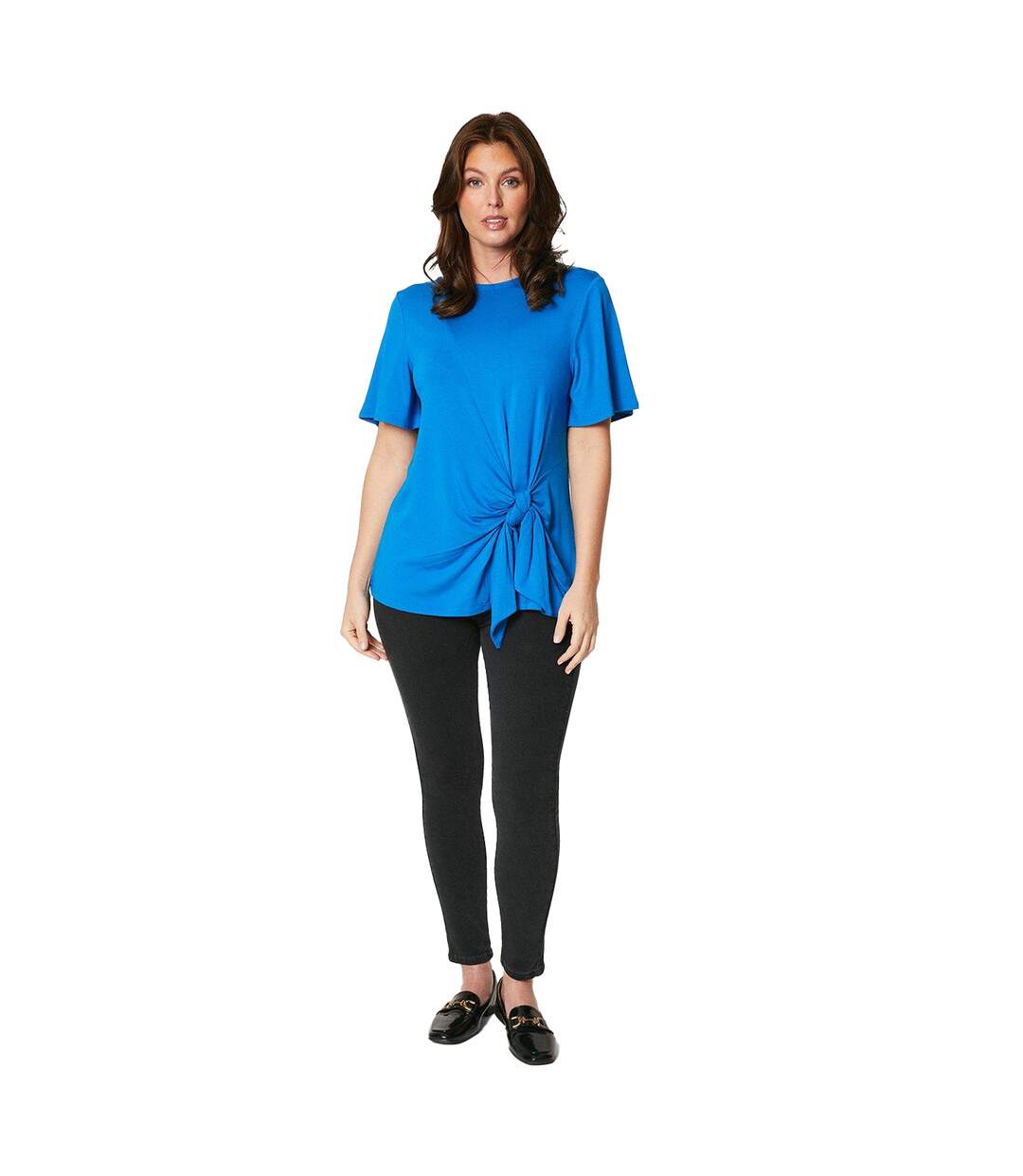 T-shirt femme bleu Principles-4