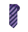 Premier Mens Club Stripe Pattern Formal Business Tie (Purple/Navy) (One Size) - UTRW5238