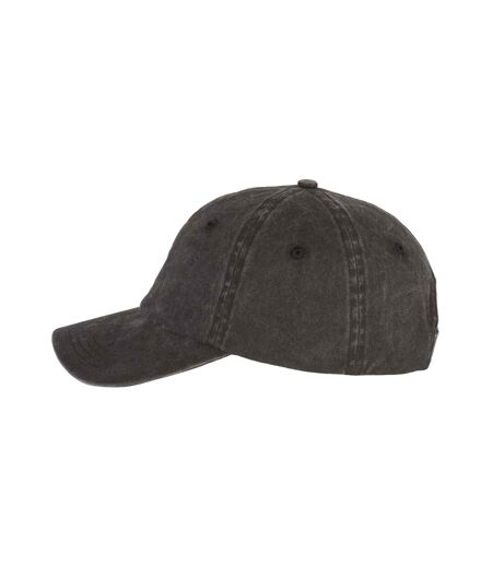 Unisex Adult Faded Washed Baseball Cap Black Native Spirit