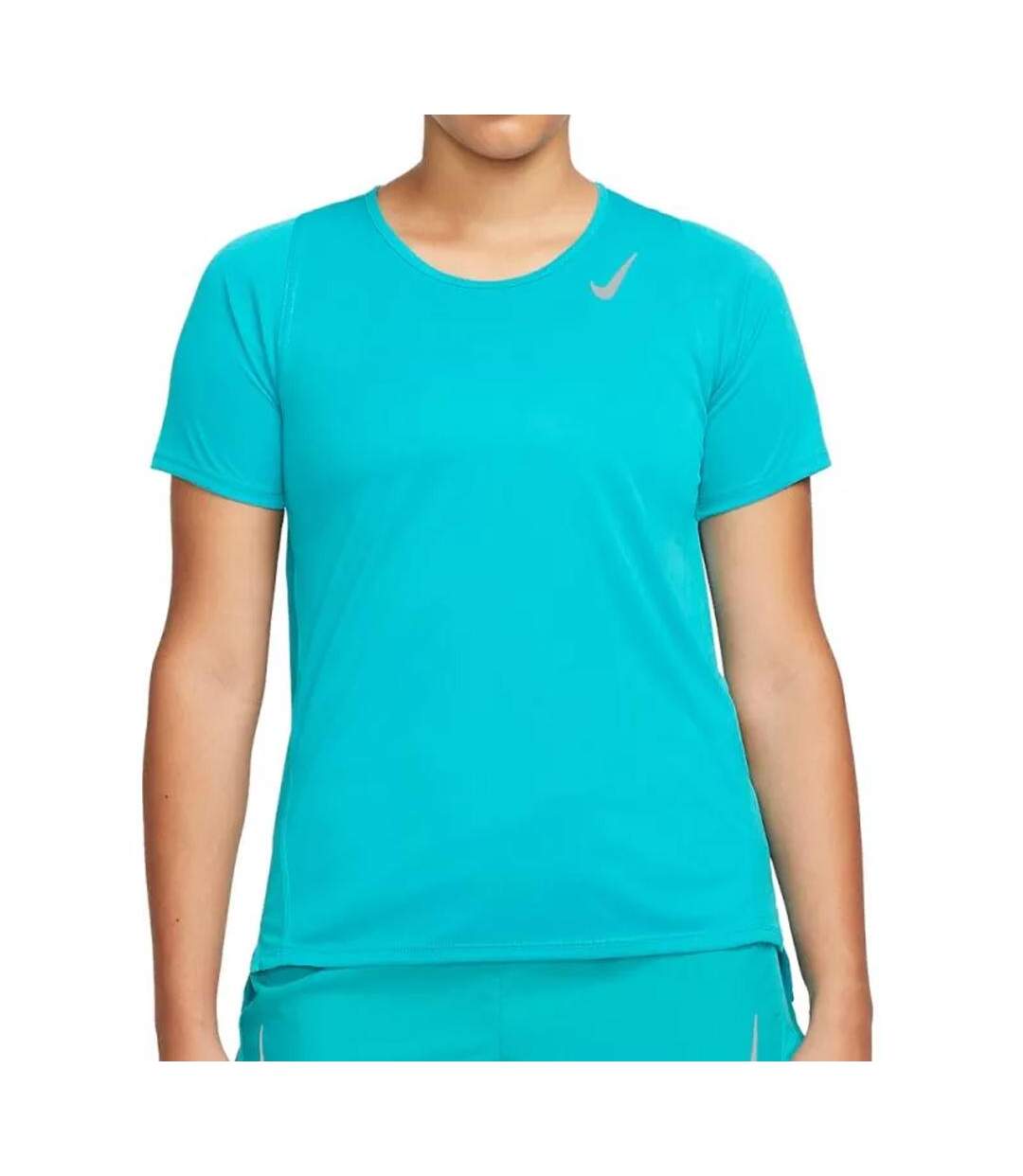 T-shirt Bleu Femme Nike Race Top - M-1